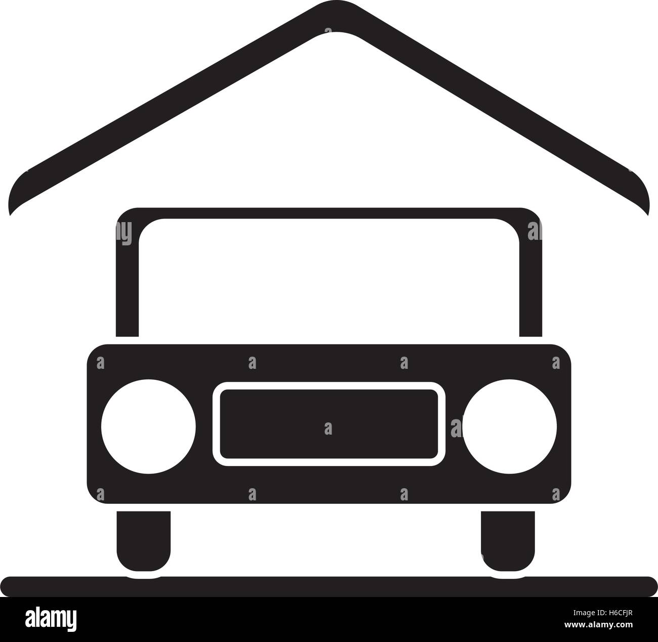 Isolated car inside house design Stock Vector Image & Art Alamy