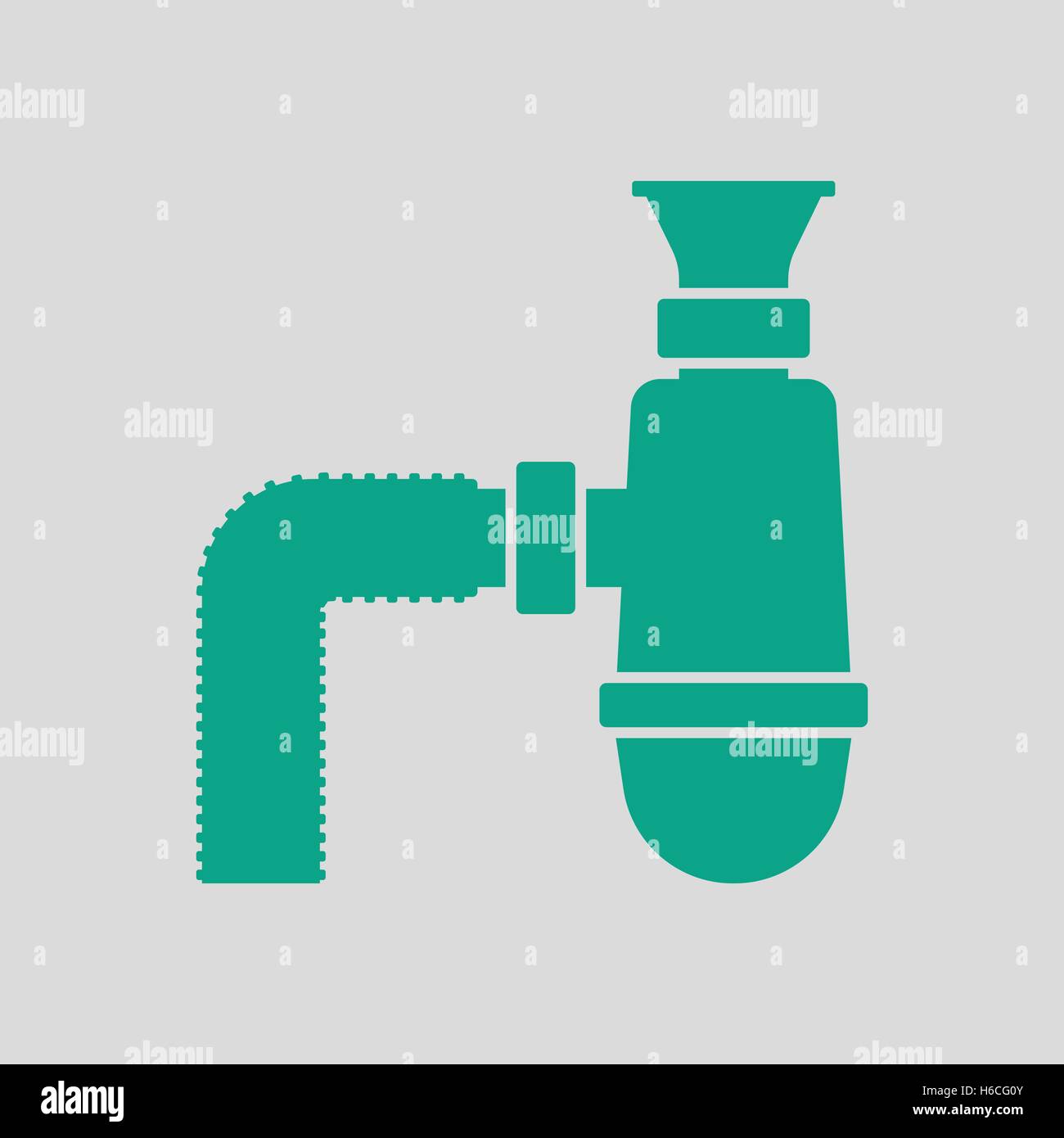 Bathroom siphon icon. Gray background with green. Vector illustration ...