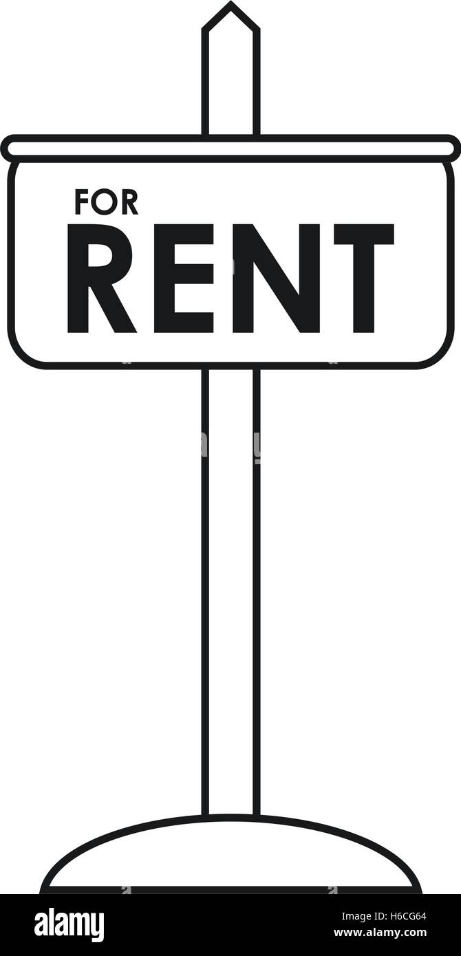 Isolated rent road sign design Stock Vector Image & Art - Alamy