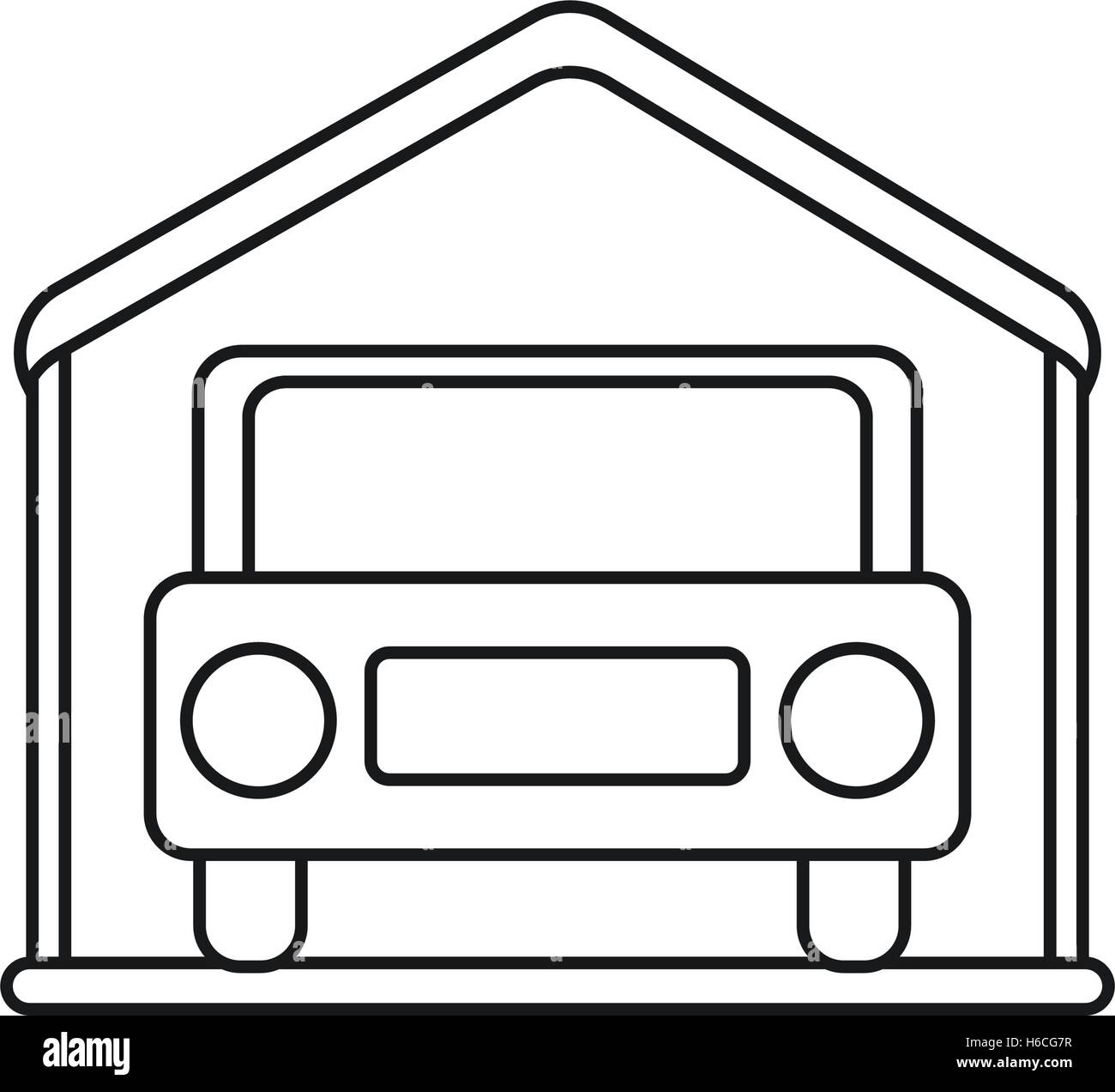 Isolated car inside house design Stock Vector Image & Art Alamy