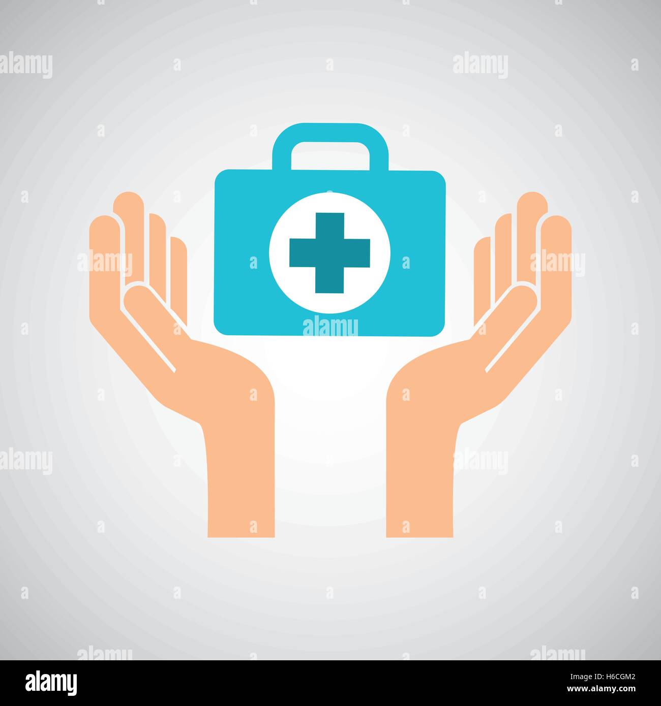 hands with kit first aid emergency icon Stock Vector Image & Art - Alamy
