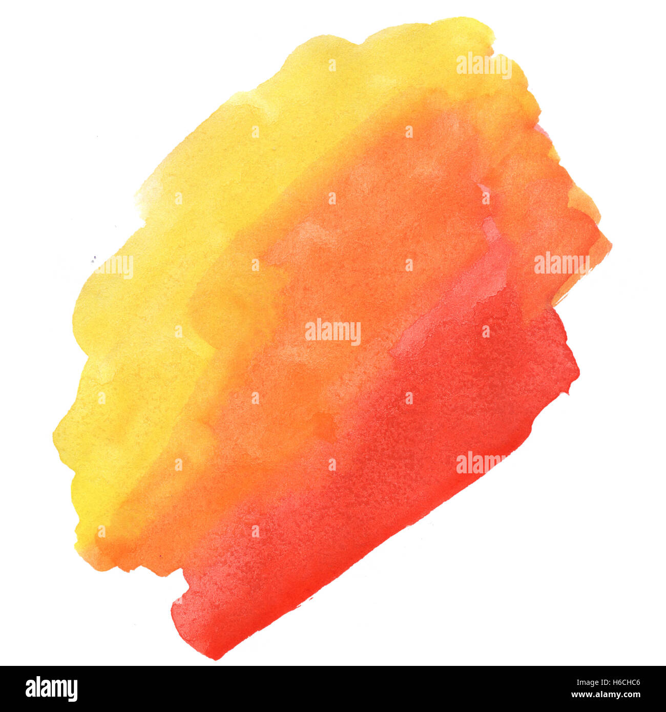 watercolor abstract splash red yellow. watercolor drop isolated blot ...