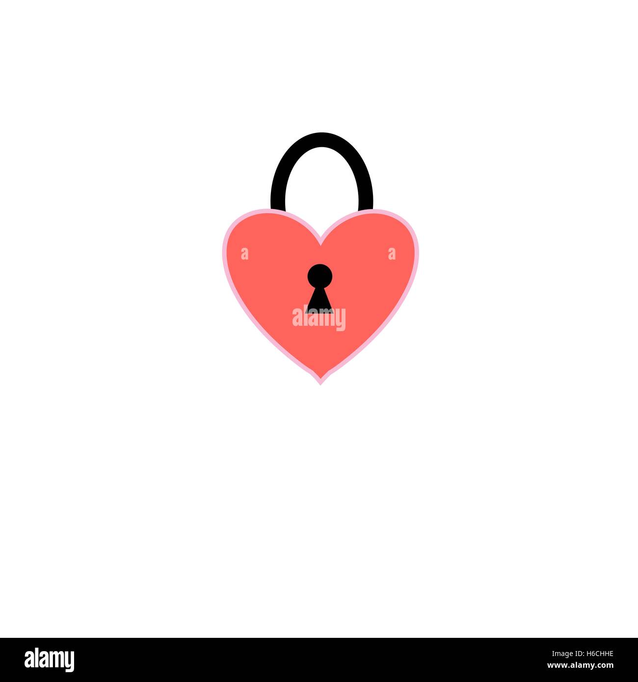 Vector sign isolated heart lock on a white background Stock Vector ...