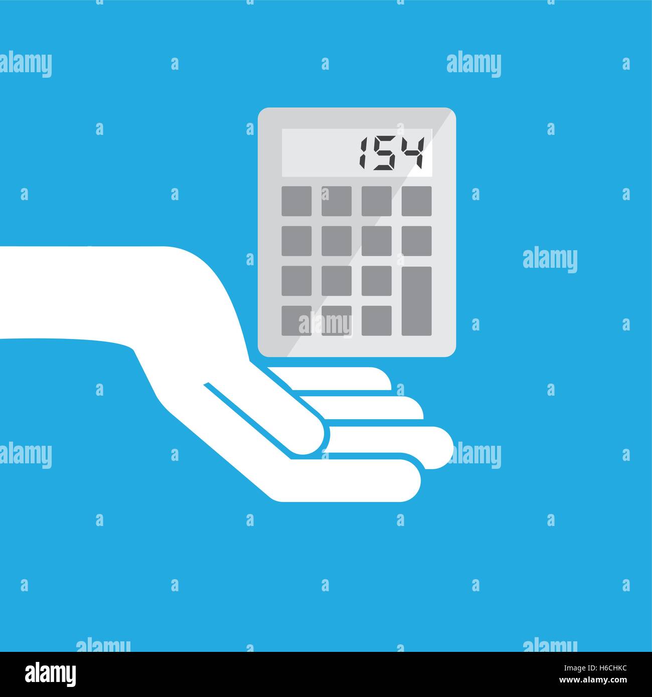 hand hold icon calculator design flat isolated Stock Vector Image & Art ...