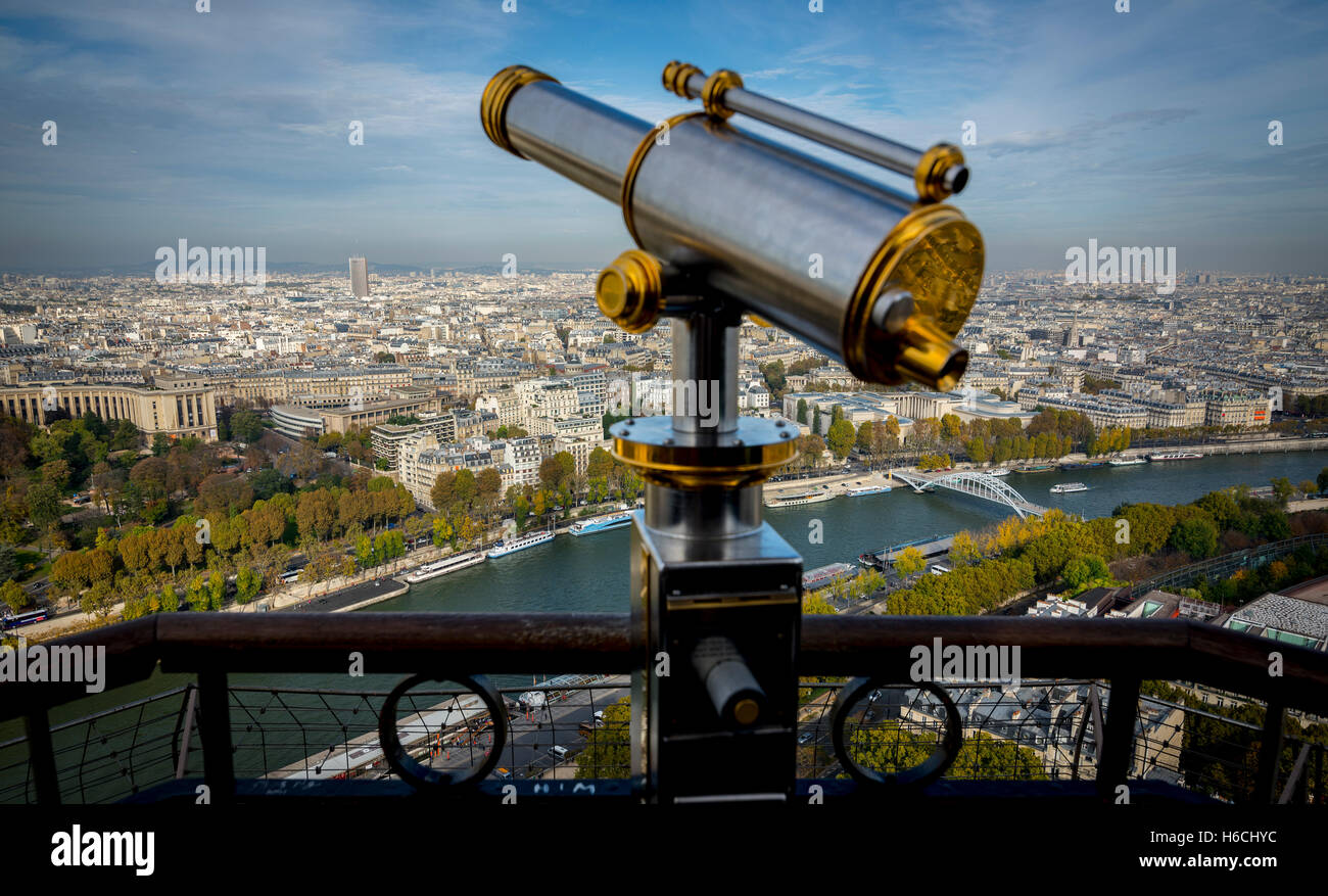 Paris from Eiffel Tower, France Stock Photo