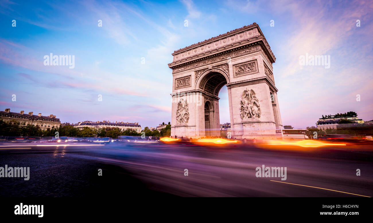 Arco del Triunfo, Paris, Francia Stock Photo