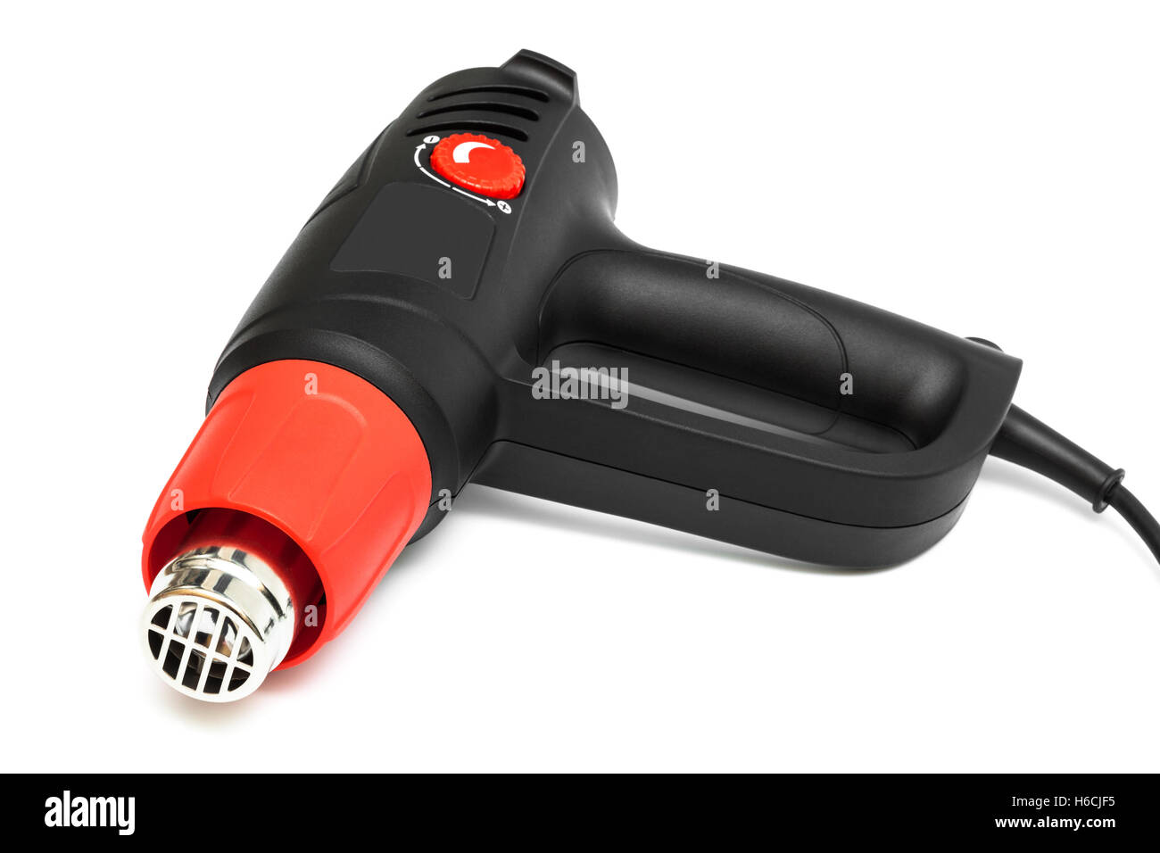 modern hot air gun on a white background Stock Photo - Alamy