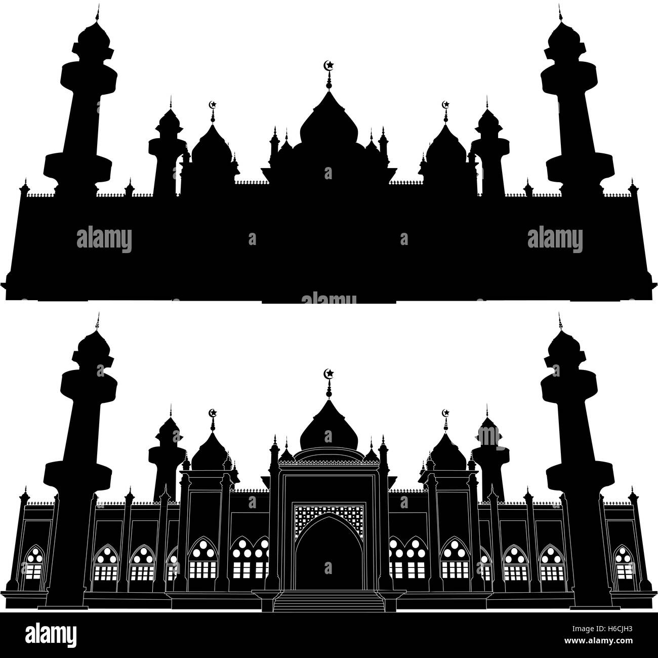 Muslim silhouette black hi-res stock photography and images - Alamy