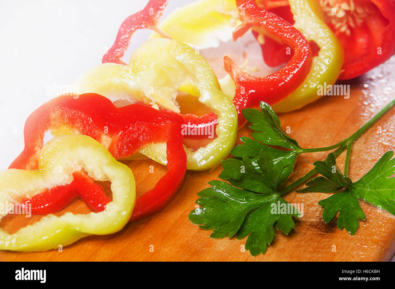 Portion green peppers sliced hi-res stock photography and images - Alamy