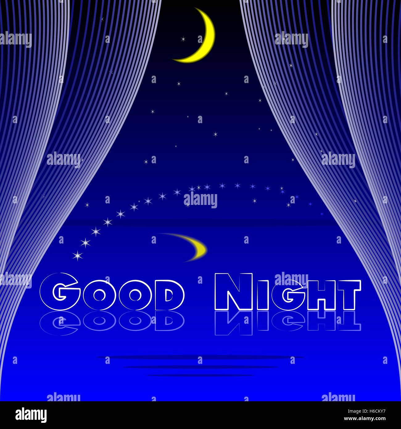 Good night vector vectors hi-res stock photography and images - Alamy