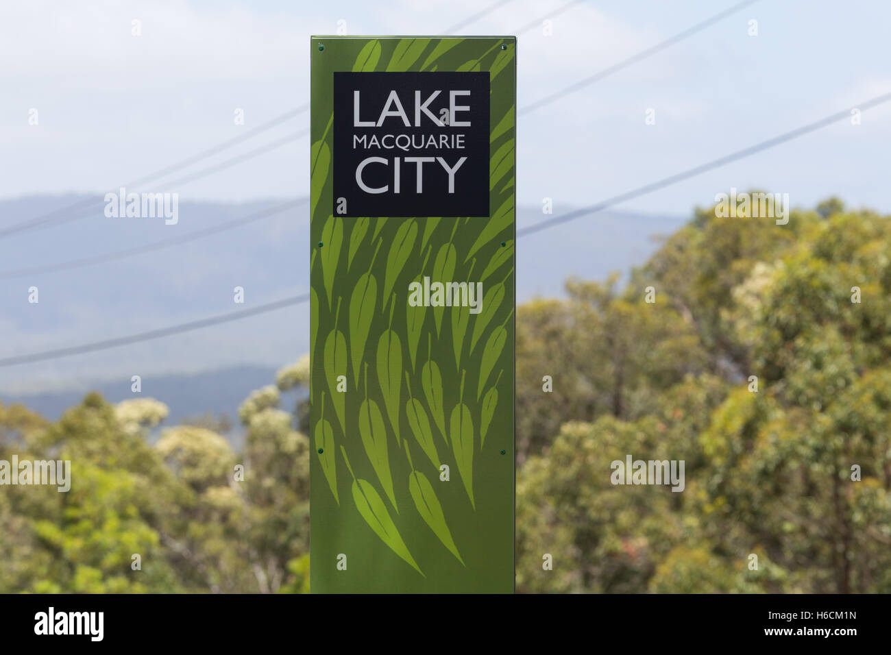 Lake Macquarie City Sign. Stock Photo