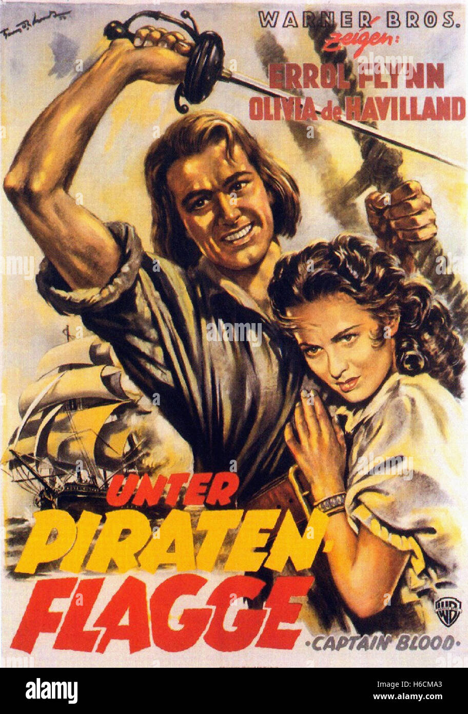 Captain Blood (1935) - German Movie Poster Stock Photo - Alamy