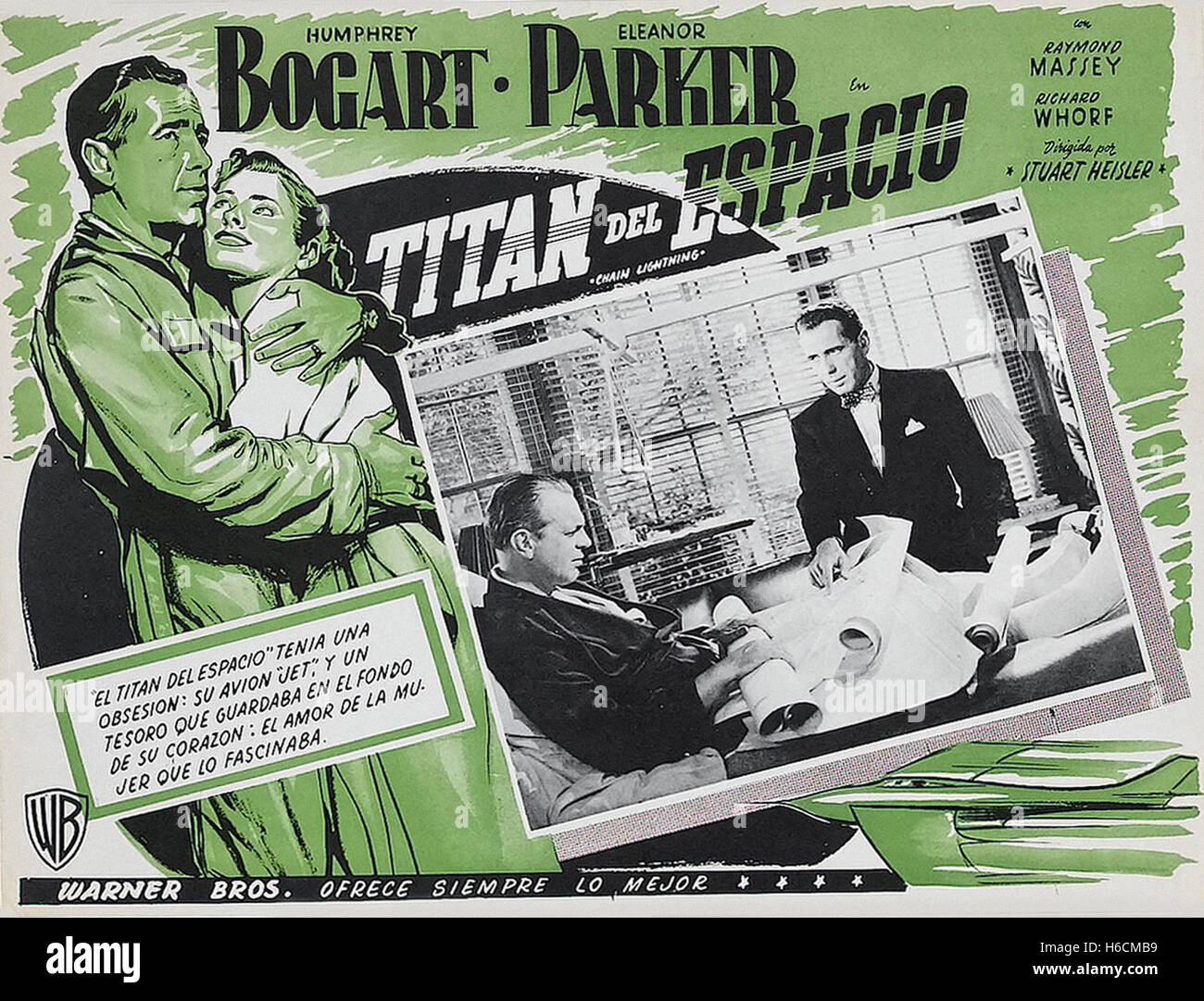 Chain Lightning (1950) Spanish Movie Poster Stock Photo Alamy