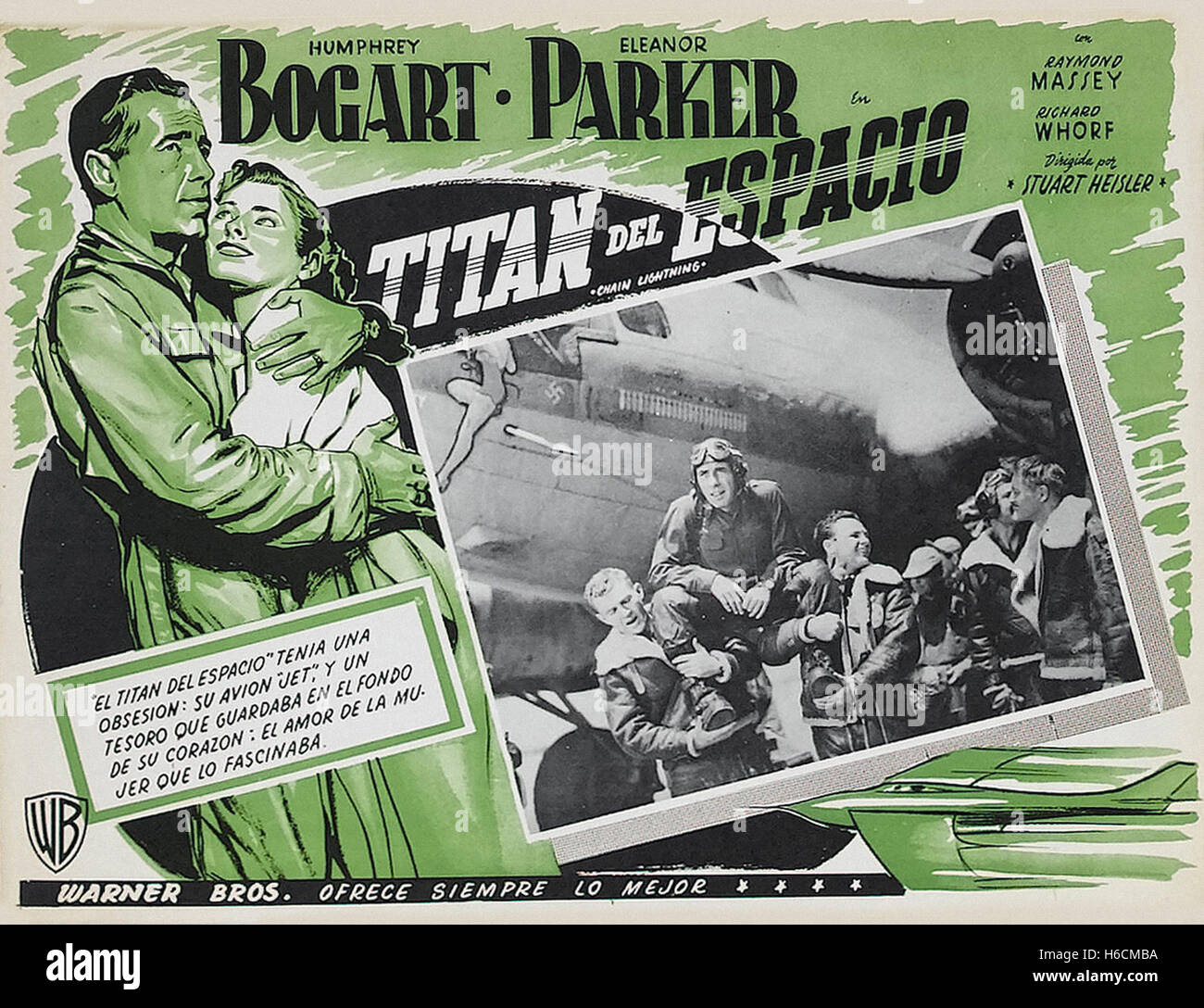 Chain Lightning (1950) Spanish Movie Poster Stock Photo Alamy