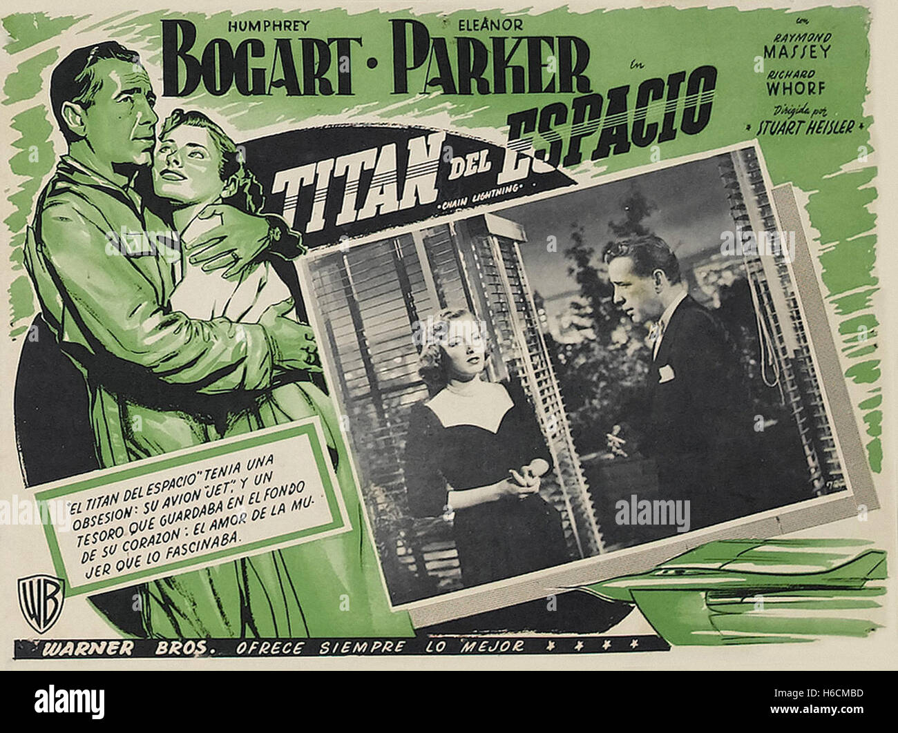 Chain Lightning (1950) Spanish Movie Poster Stock Photo Alamy