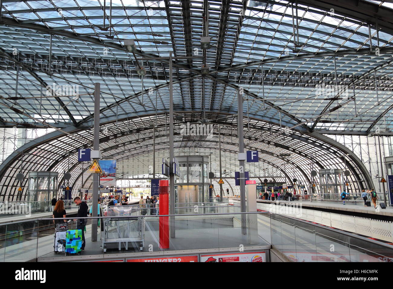 Berliner Hauptbahnhof (Berlin central station) in Berlin, Germany Stock Photo