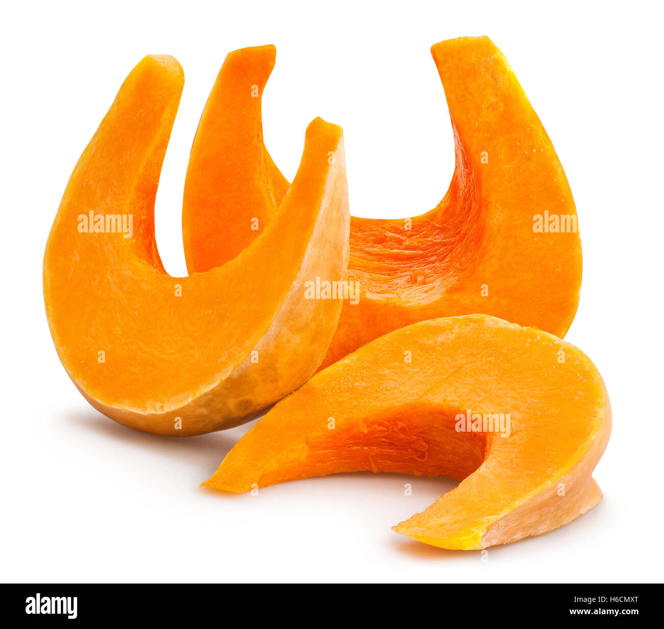 sliced pumpkin isolated Stock Photo