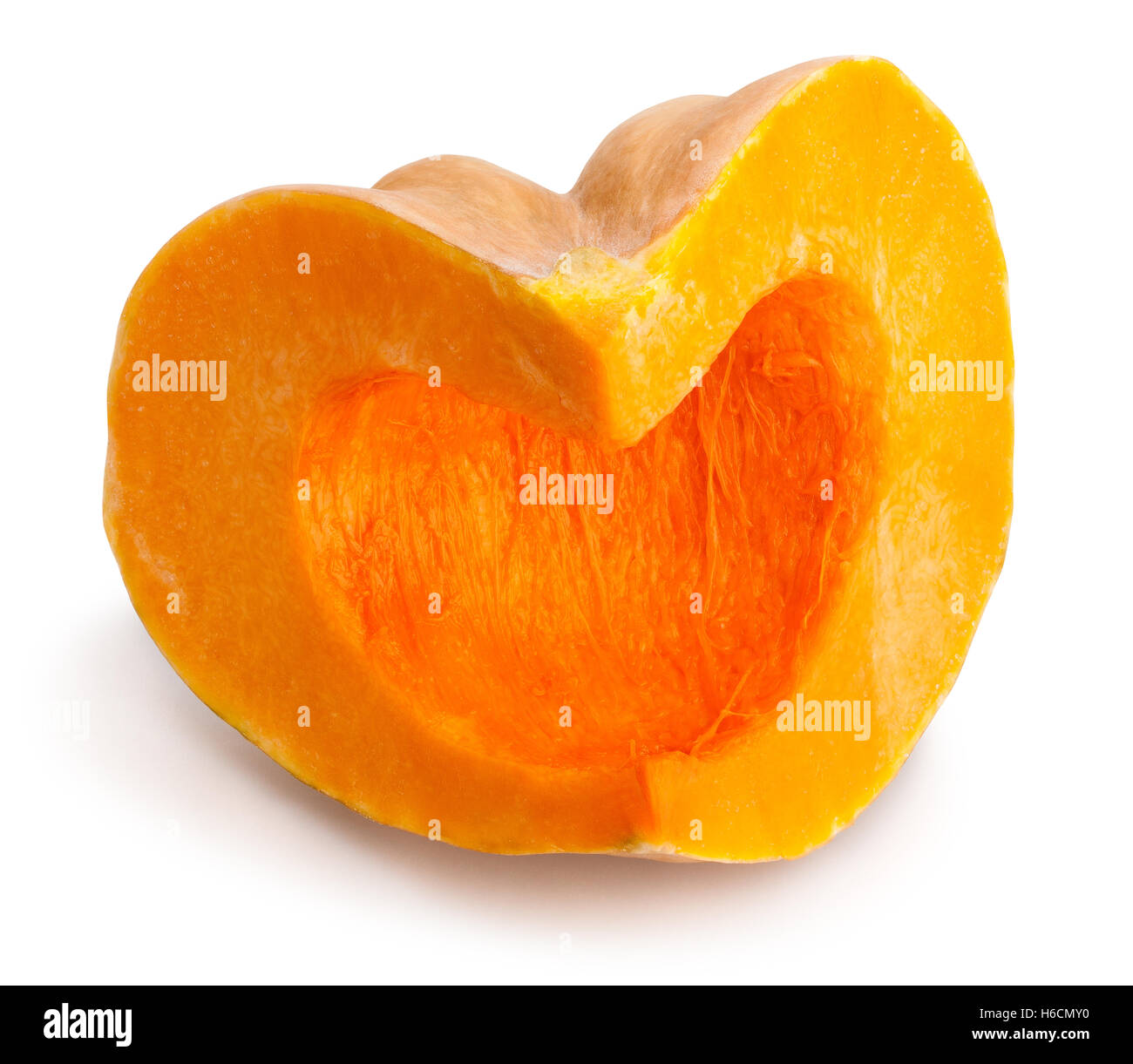 sliced pumpkin isolated Stock Photo