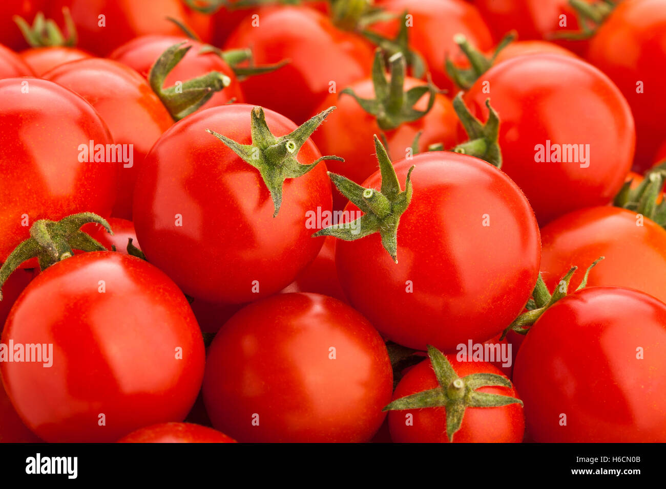 cherry tomatoes macro Stock Photo