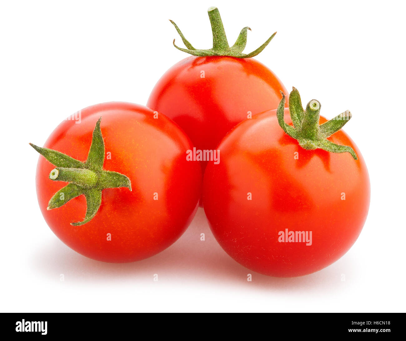 cherry tomatoes isolated Stock Photo