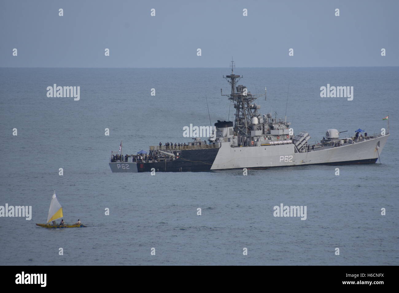 Indian Navy Guided-Missile corvettes in Bay of Bengal, India Stock Photo