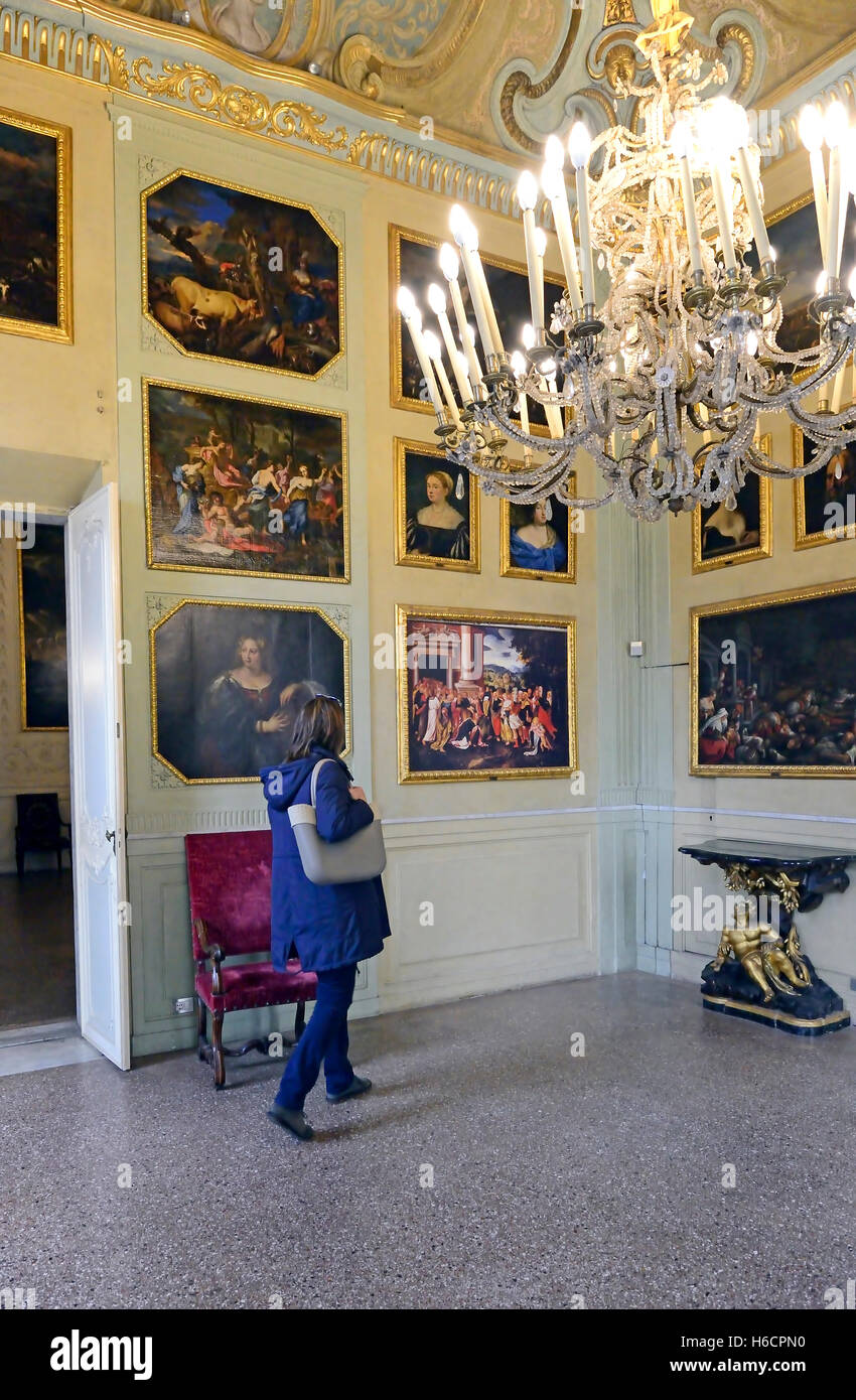 interior of Museo di Palazzo Reale palace Museum, Via Balbi 10, Genoa, Ligury, Italy, Europe Stock Photo