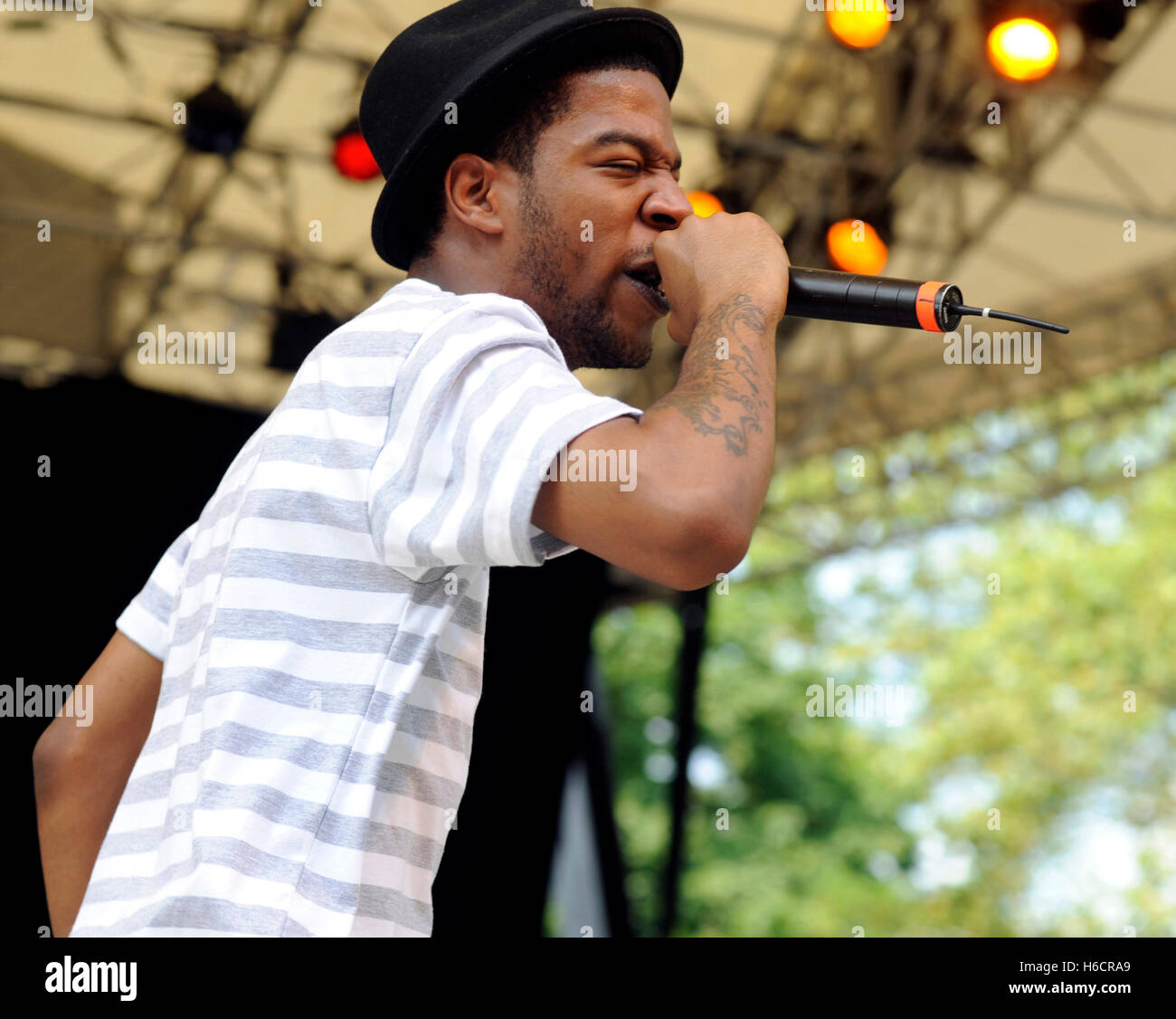 Kid Cudi performing live at Central Park Summerstage in New York City