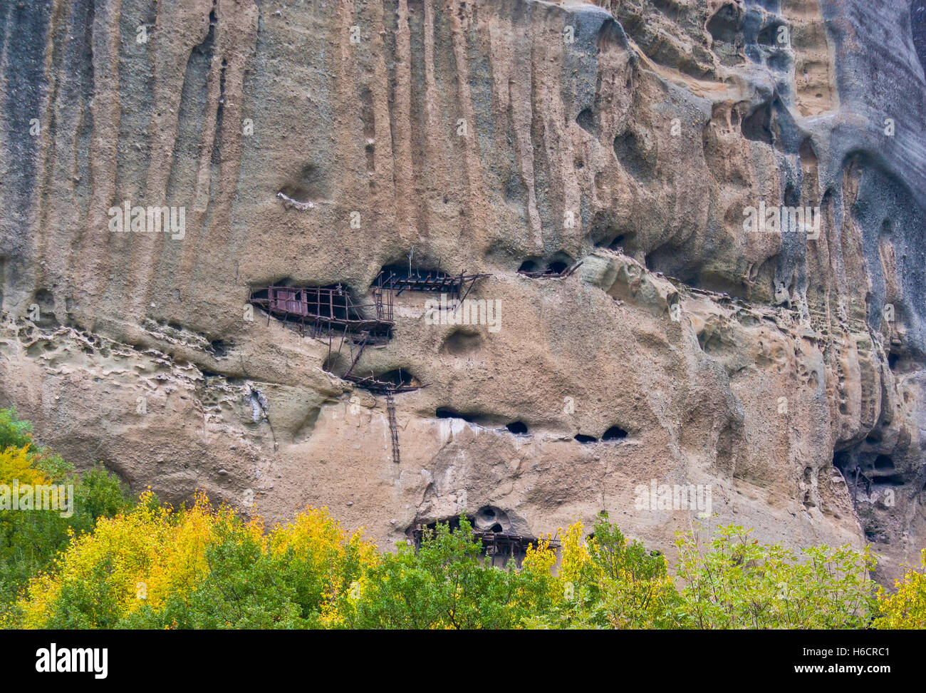 Monks lived in these caves in Meteoras since XI-XII centuries. Their ...