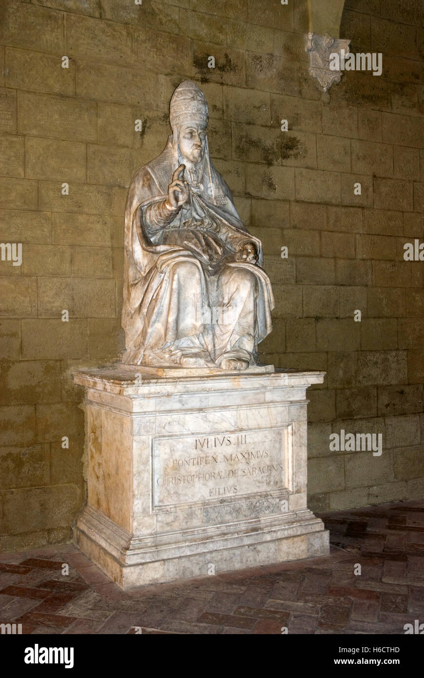 Statue of Pontifex Maximus, Siena, Tuscany, Italy, Europe Stock Photo