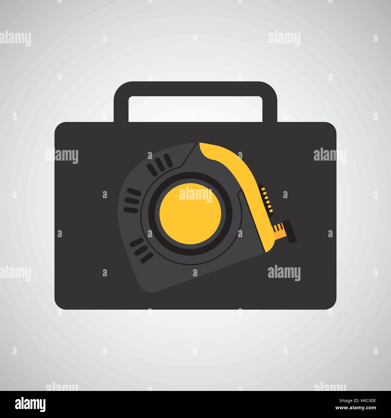 tool box measure tape construction icon design vector illustration eps ...