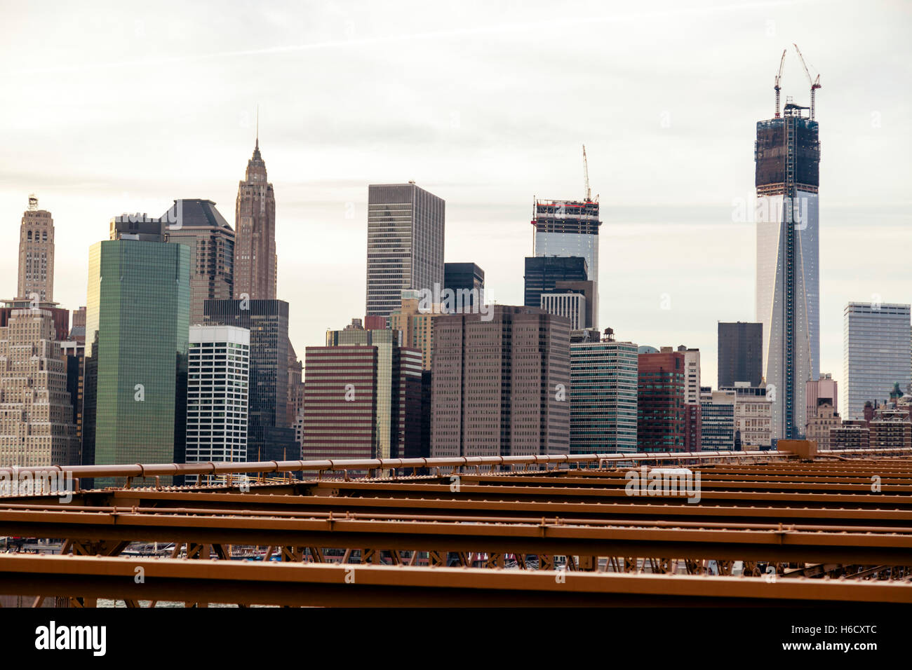View of Skyline of downtown Manhattan Stock Photo - Alamy
