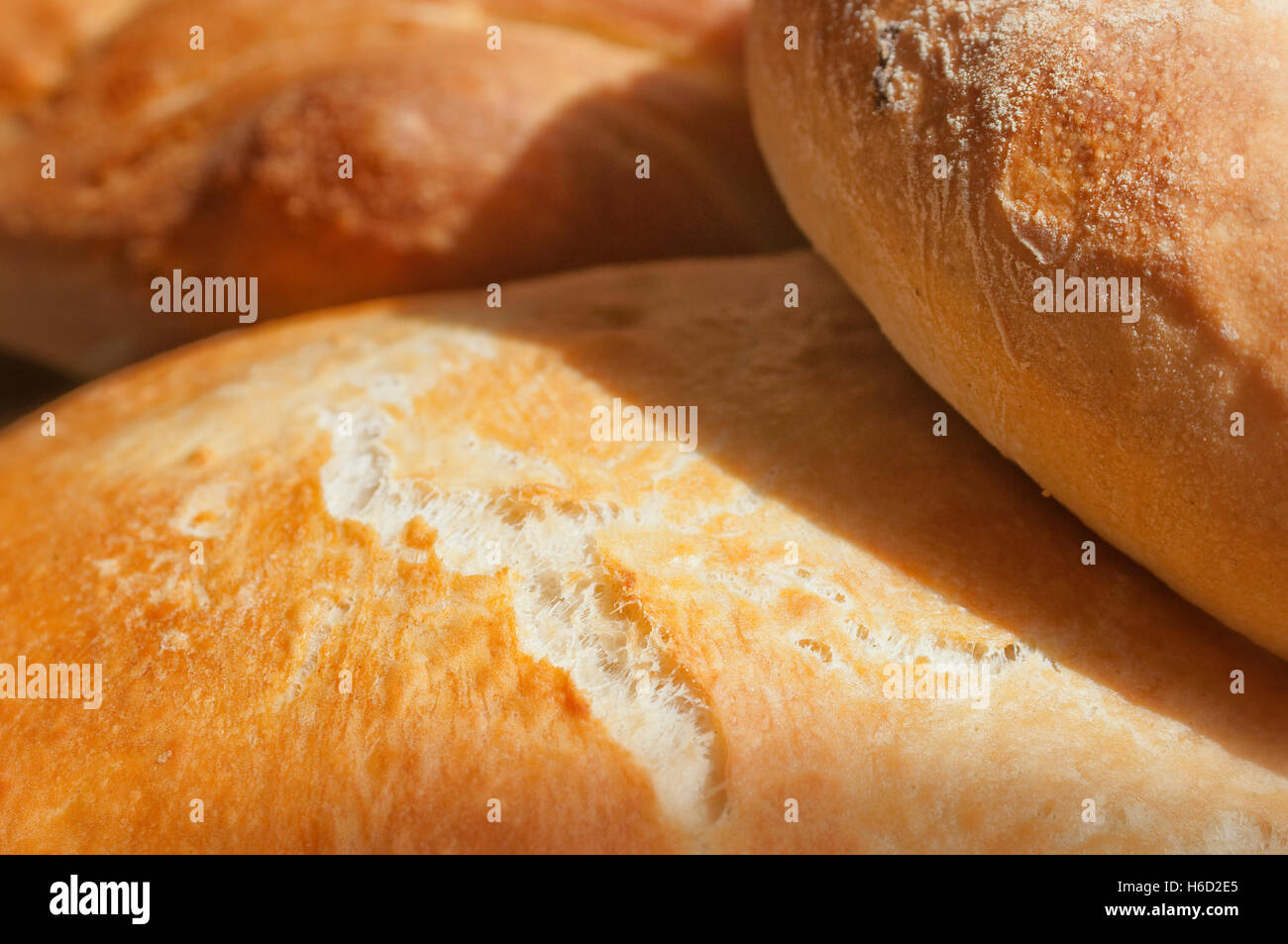 Close up of French crusty bread Stock Photo