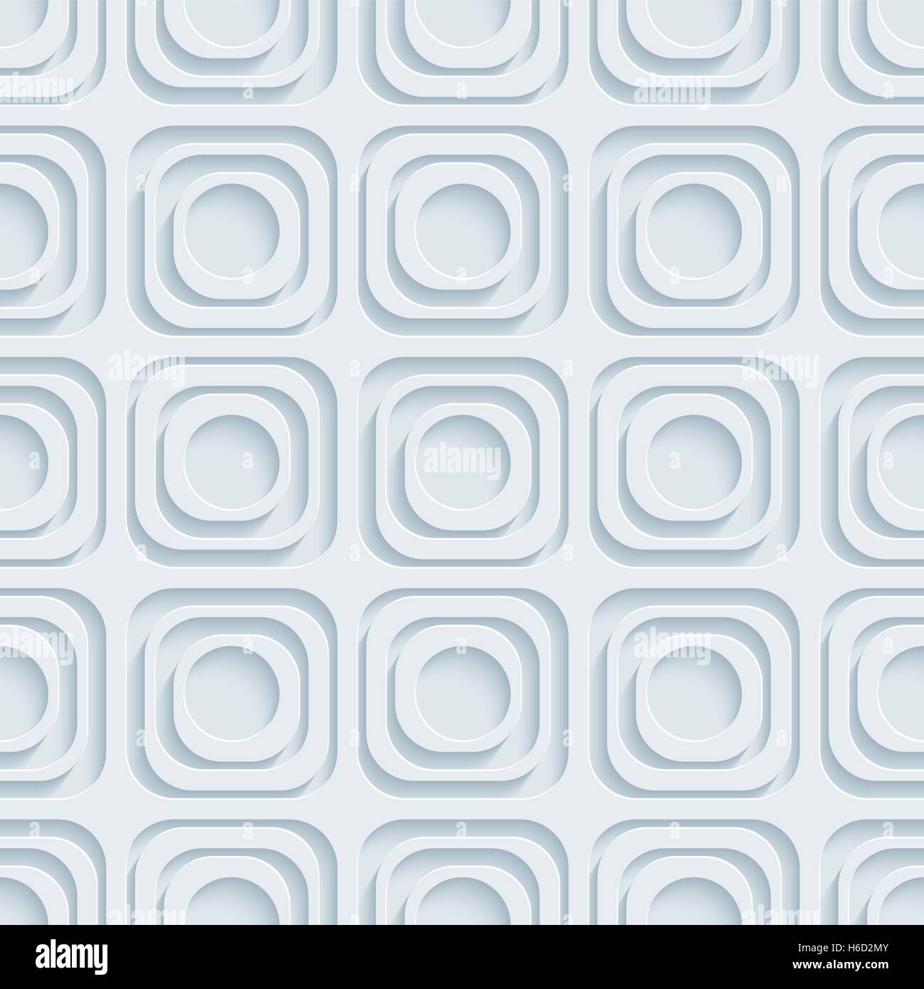 Neutral light gray seamless pattern with 3D effect. Tileable vector ...