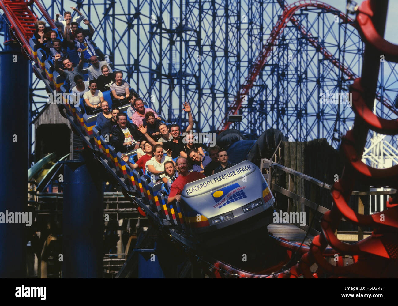 The Big One steel roller coaster. Blackpool Pleasure Beach. Lancashire. England. UK Stock Photo