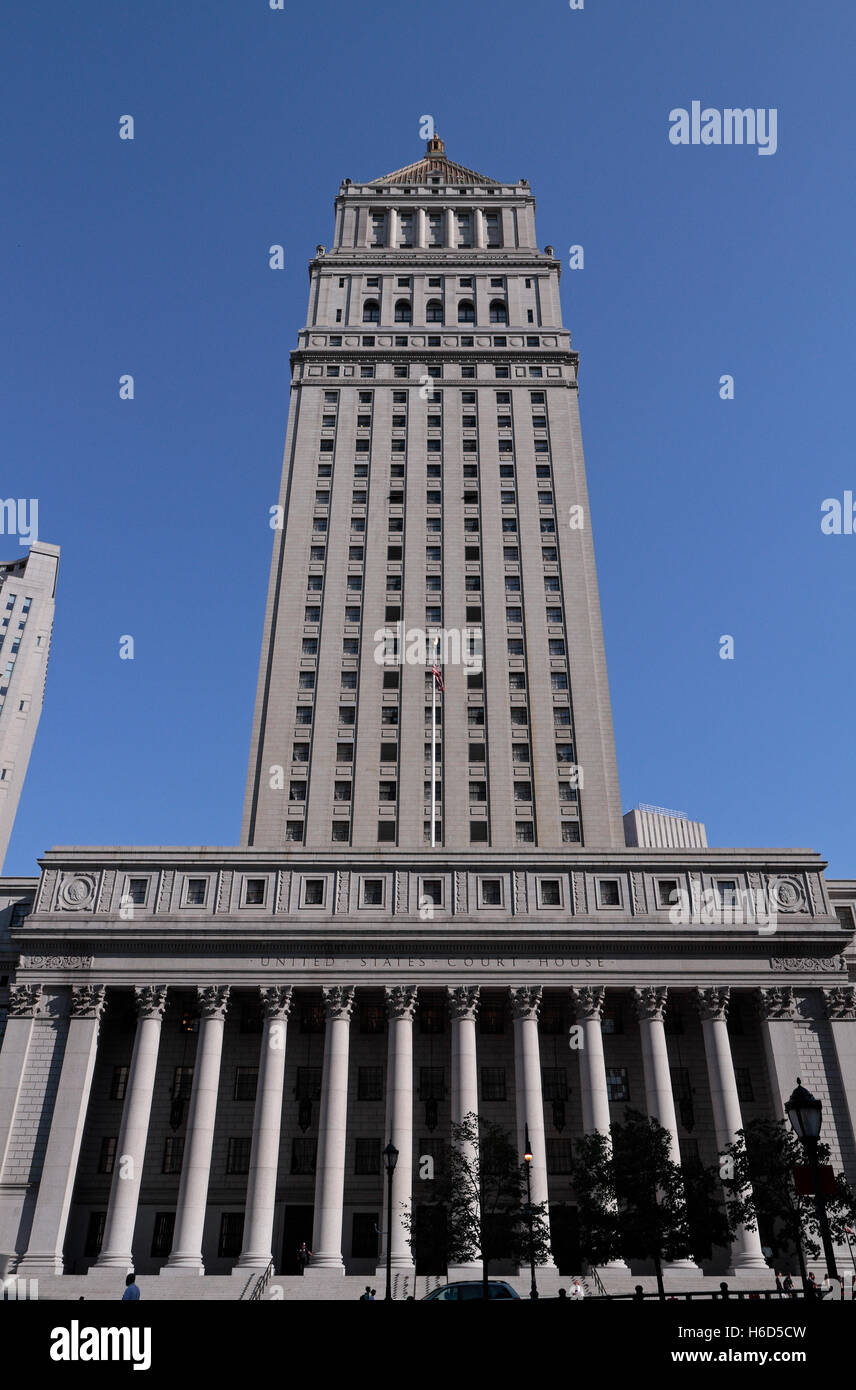 The Thurgood Marshall United States Courthouse, Foley Square, Lower Manhattan, New York, United States. Stock Photo