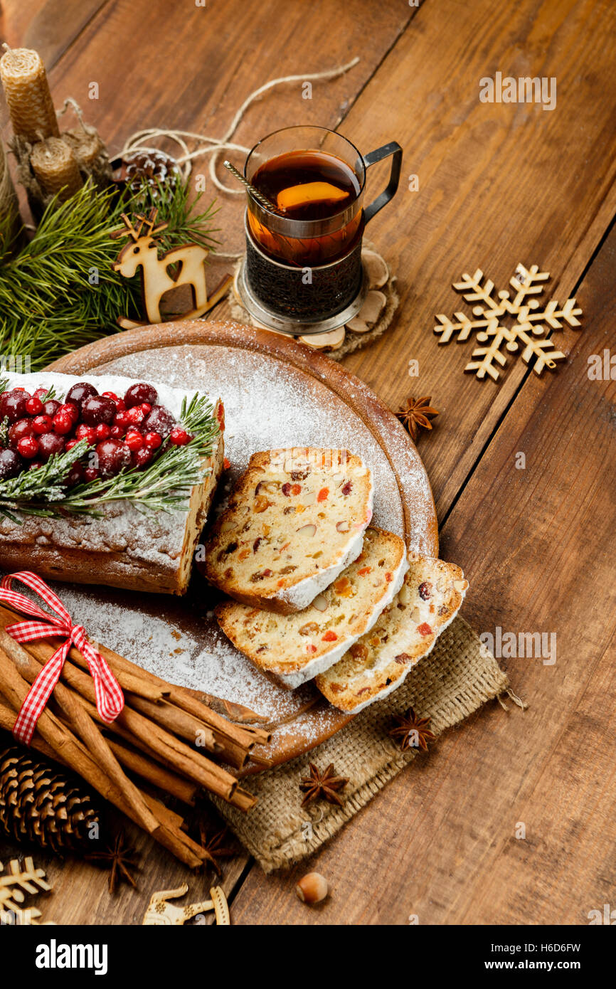 Homemade christmas cake with wild berries Stock Photo Alamy