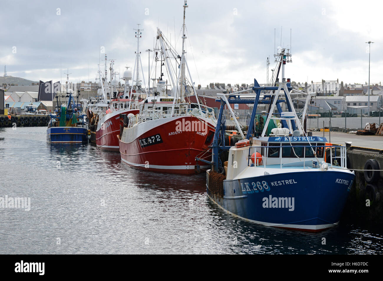 Lerwick harbour the main port for the Shetland Islands Scotalnd Stock ...