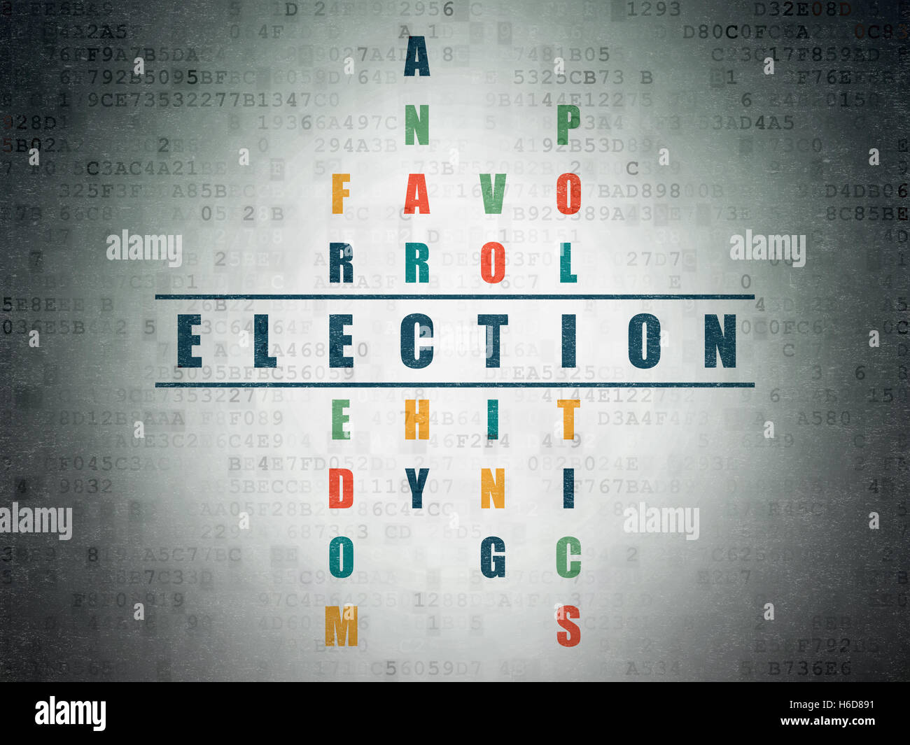 Politics concept Election in Crossword Puzzle Stock Photo Alamy