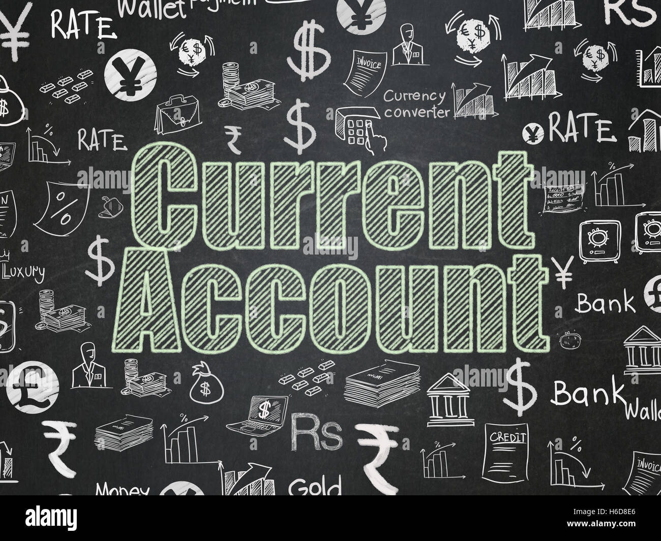 Current Account Background Money concept: Current Account on School board background Stock Photo ...