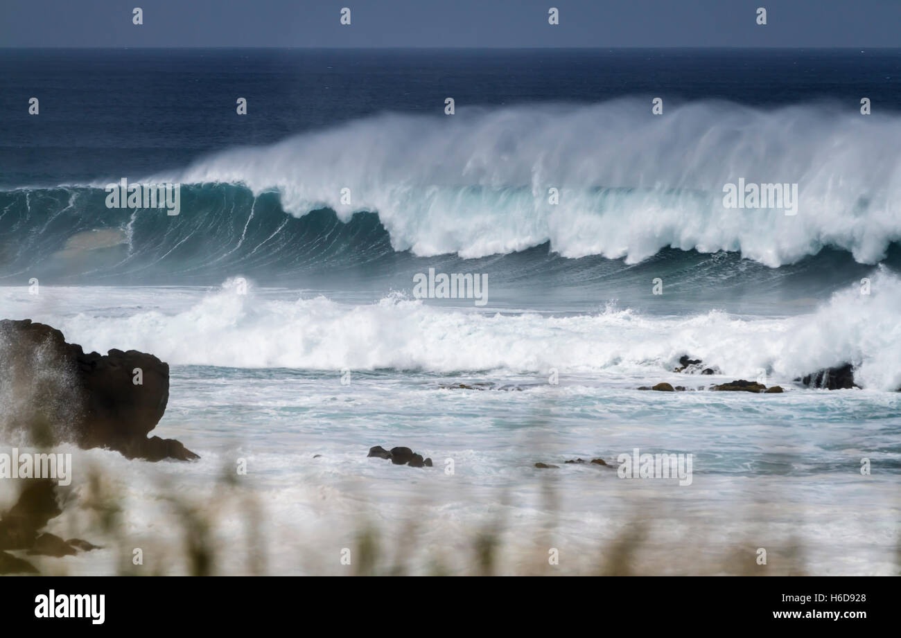 Ocean Wave Waimea Bay north shore Oahu Hawaii Stock Photo Alamy