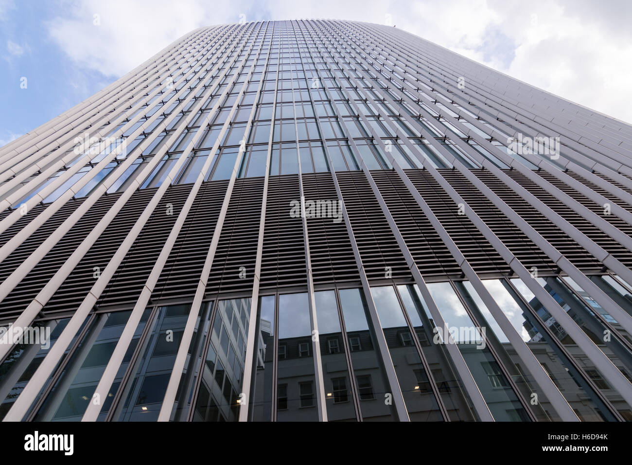 Side view of One Fenchurch Street, London England that features a park on the top floor. Stock Photo
