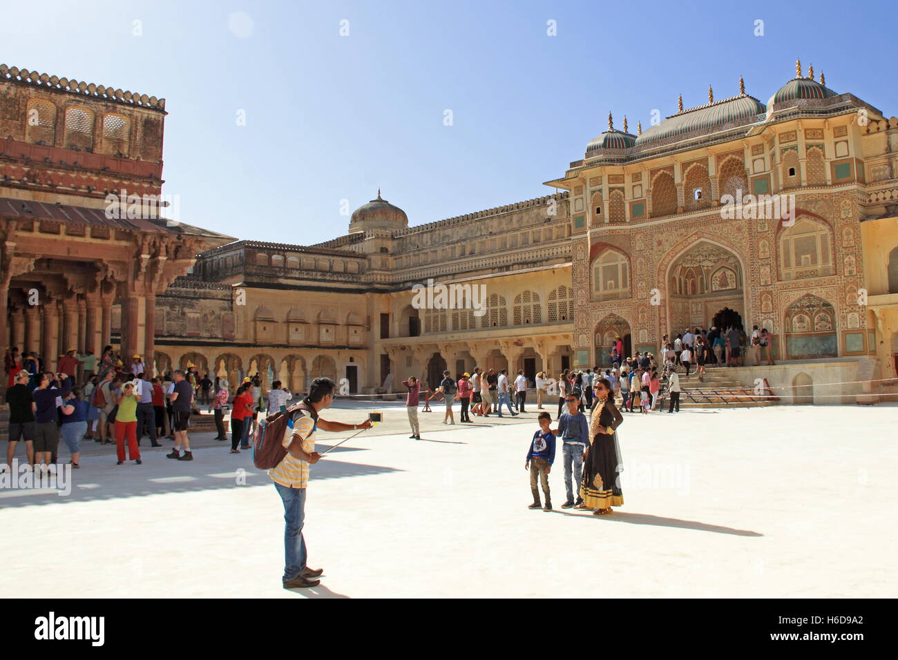 Ganesh Pol, Amer (or Amber) Fort, Amer, Jaipur, Rajasthan, India, Indian subcontinent, South Asia Stock Photo