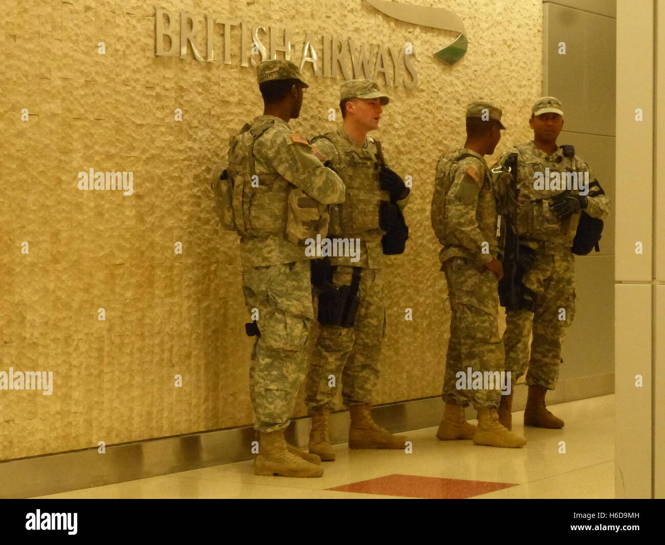 US Armed Forces, National Guard patrolmen, guard British Airway