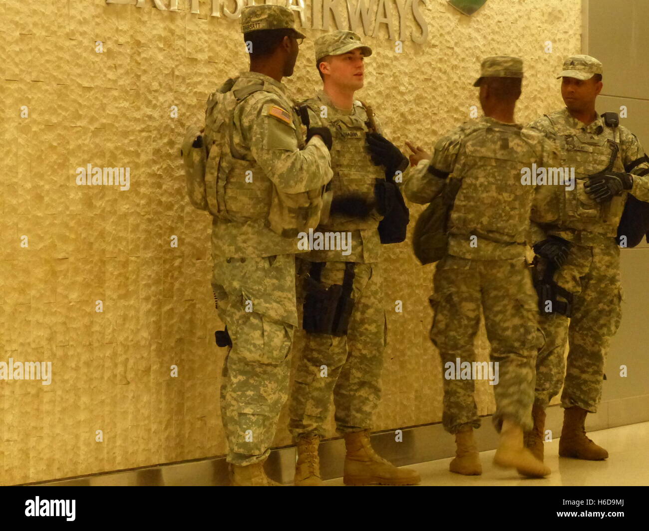 US Armed Forces, National Guard patrolmen, guard British Airway