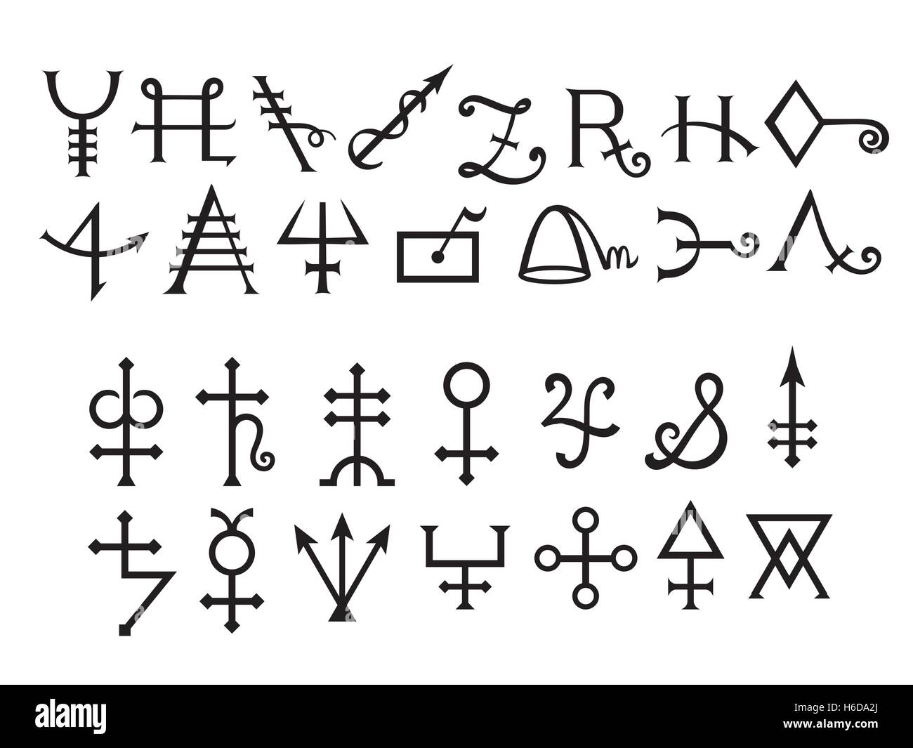 Medieval elements of life Cut Out Stock Images & Pictures - Alamy