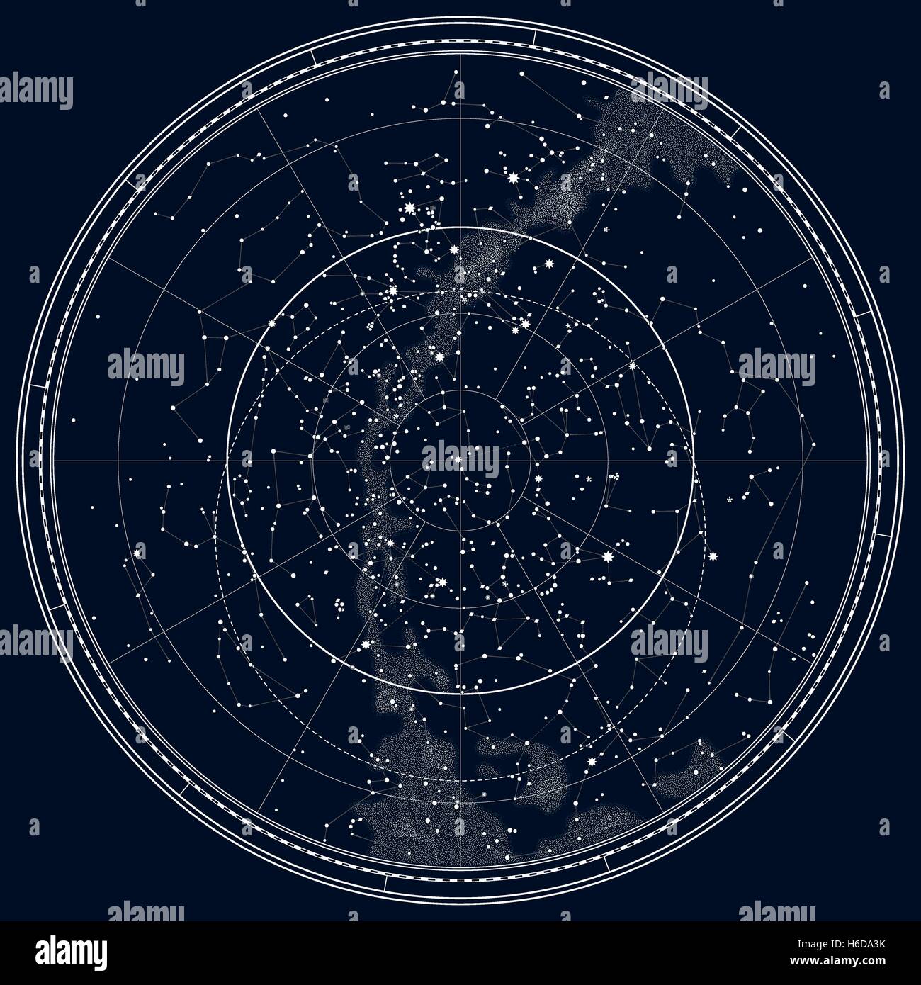 Summer Constellations Northern Hemisphere Star Chart