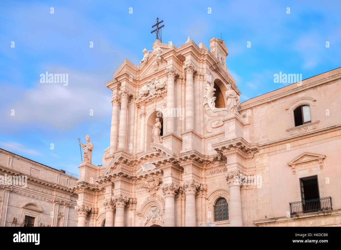 Piazza del Duomo, Ortigia, Siracusa, Sicily, Italy Stock Photo