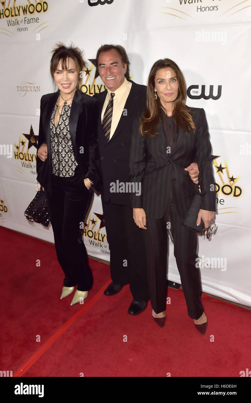 Los Angeles, USA. 25th Oct, 2016. Lauren Koslow, Thaao Penghlis and Kristian Alfonso attend the 'Hollywood Walk of Fame Honors' Event at Taglyan Complex on October 25, 2016 in Los Angeles, California | Verwendung weltweit/picture alliance © dpa/Alamy Live News Stock Photo