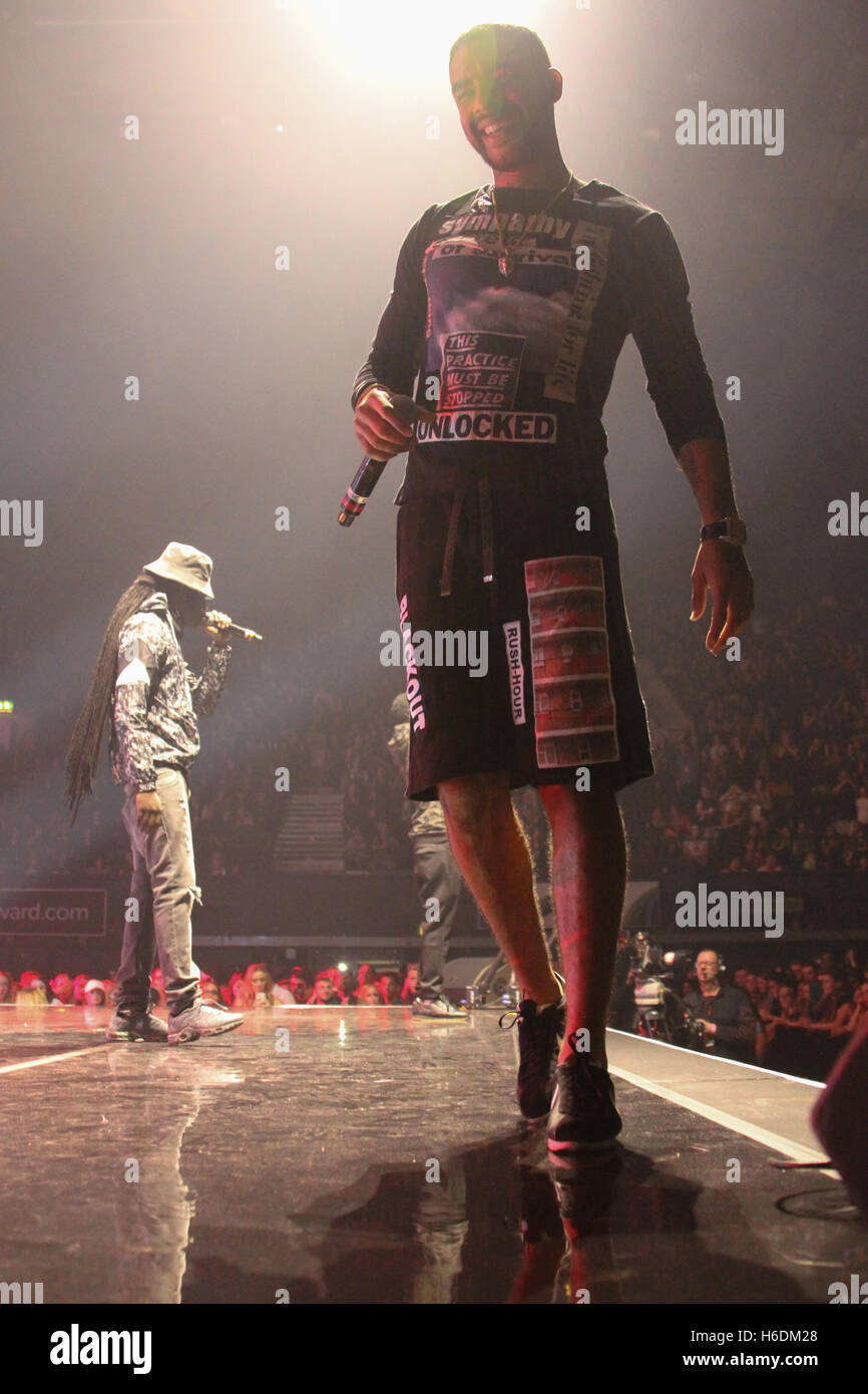 WSTRN performing live on stage at the 2016 KISS Haunted House Party at the Wembley Arena in London. Photo date: Thursday, October 27, 2016. Photo credit should read: Roger Garfield/Alamy Stock Photo