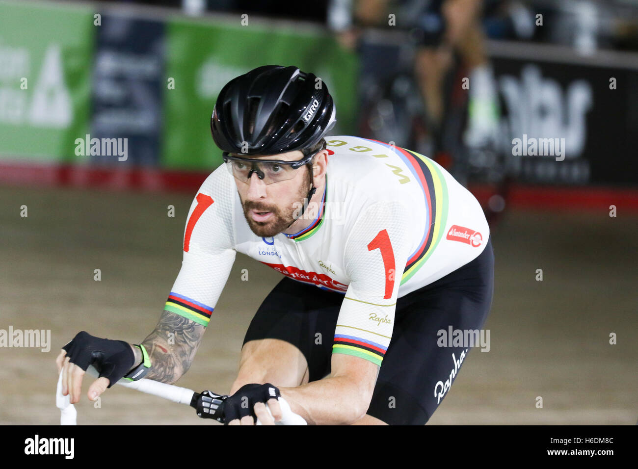 London, UK. 27th Oct, 2016. Bradley Wiggins. Cyclists compete in the third day of the London Six Day cycling event. Lee Valley Velodrome, Olympic Park, London, UK. Copyright Credit:  carol moir/Alamy Live News Stock Photo